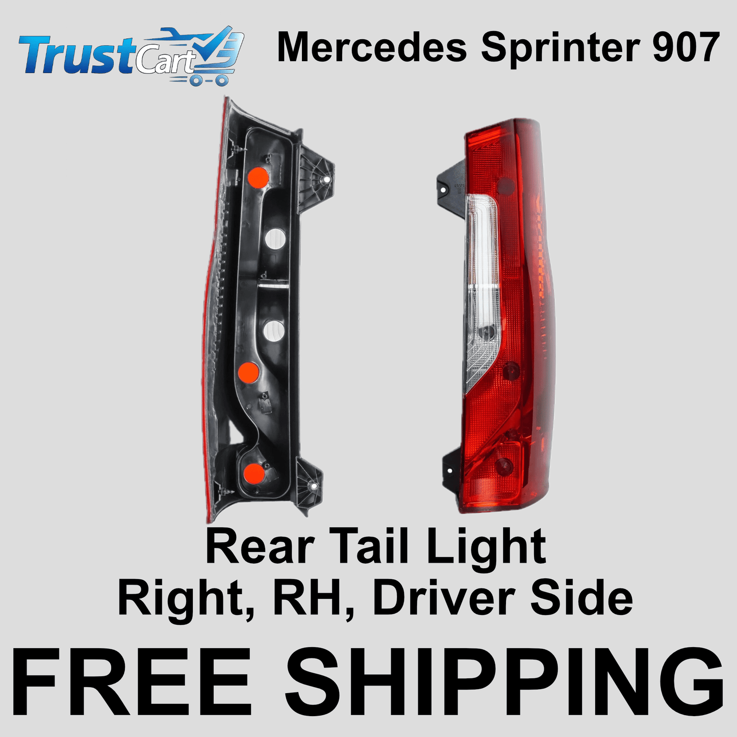 Rear Right Tail Light Lamp for Mercedes - Benz Sprinter W907 W910 (2018 - Present) Driver Side Replacement - TrustCart